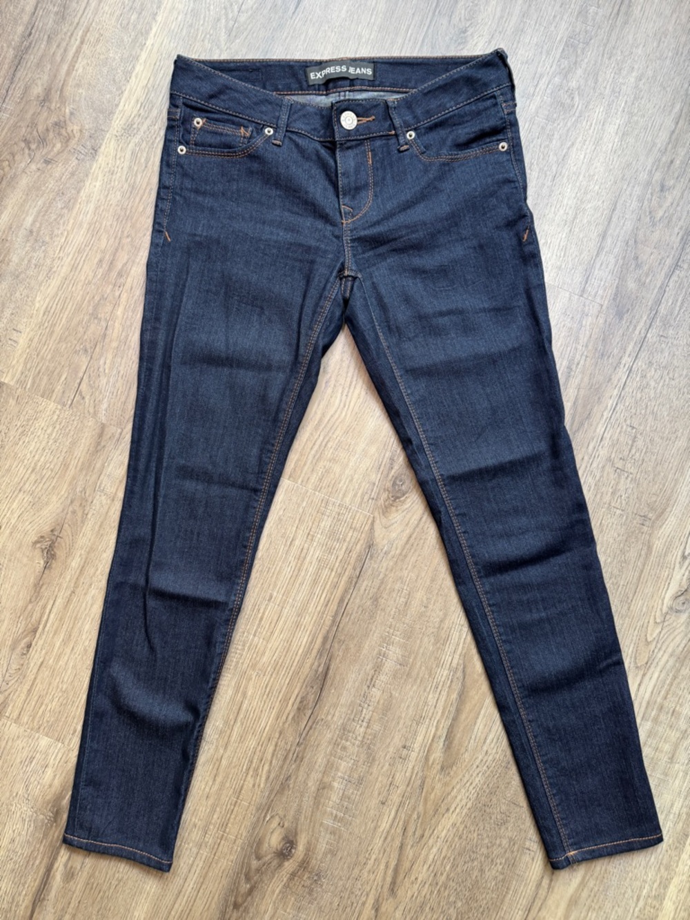 Express Dark Blue Stella Low Rise Jeggings - Size 2 Short